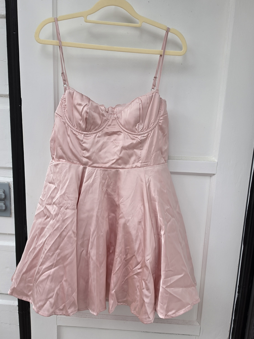 Blush Pink Satin Slip Dress